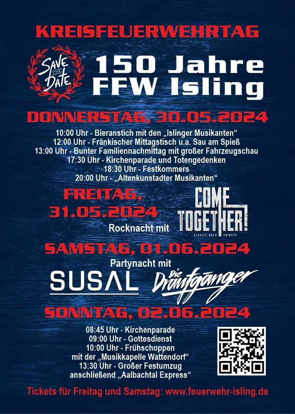 Festprogramm 150 Jahre FF Isling