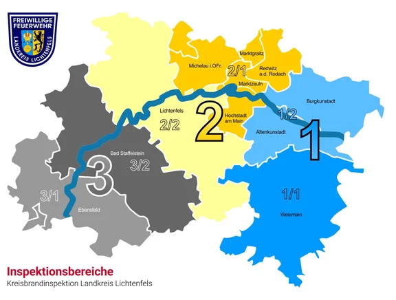 Feuerwehr-Inspektionsbereiche im Landkreis Lichtenfels